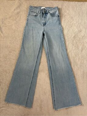 VERVET BY FLYING MONKEY Light Wash High-Rise Wide Leg Jeans